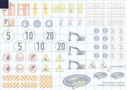 Motiv: Baustelle – 1:10 Transferfolie DIN A6 (14,8 x 10,5 cm)