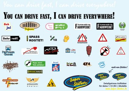 Motiv: Bumper-Sticker –  1:10 Transferfolie DIN A6 (14,8 x 10,5 cm)